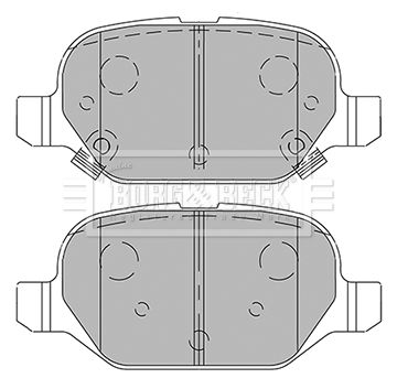 BORG & BECK Комплект тормозных колодок, дисковый тормоз BBP2440